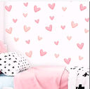 Autocollants Muraux en Forme de Grand et Petit Cœur, Rose Doux, Imperméable, PerfecPVC, pour Chambre d'Enfant, Jardin d'Enfants, Décoration de la Maison, 60 Pièces